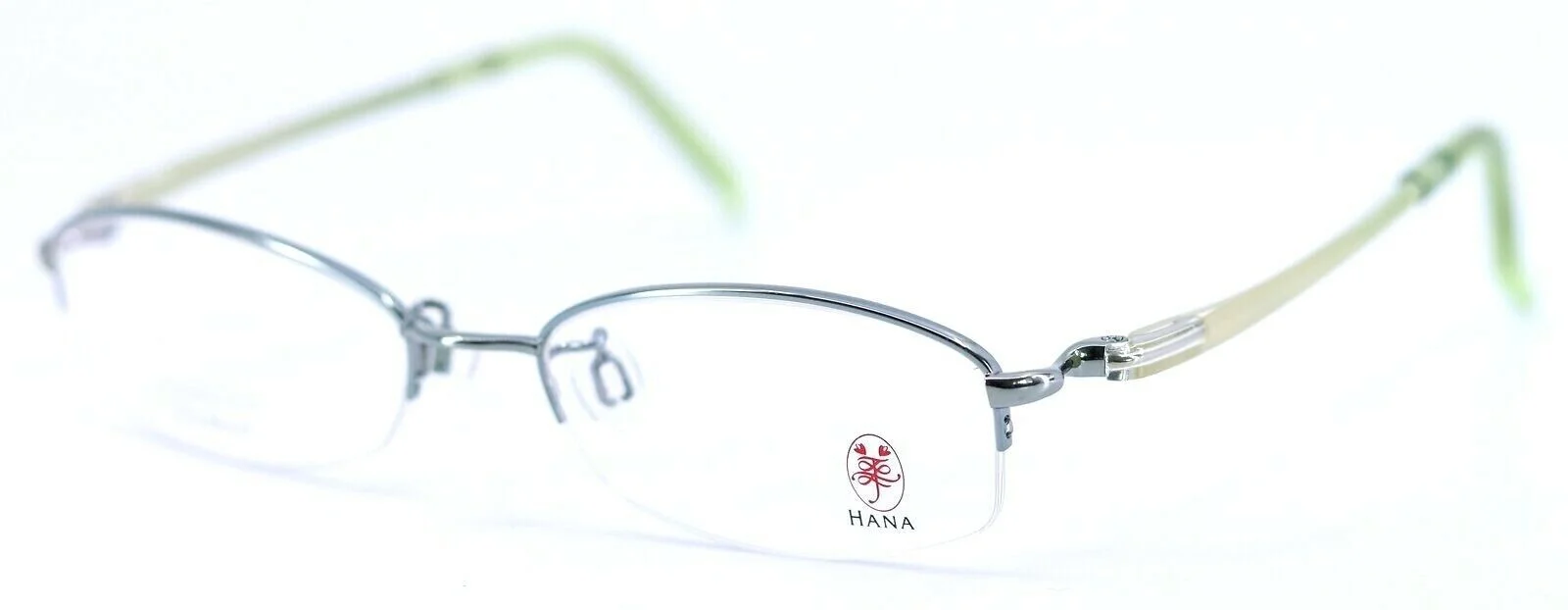 HANA By Charmant AA3864 Asian Fit GN Green Titanium Womens Eyeglasses 50-17-135