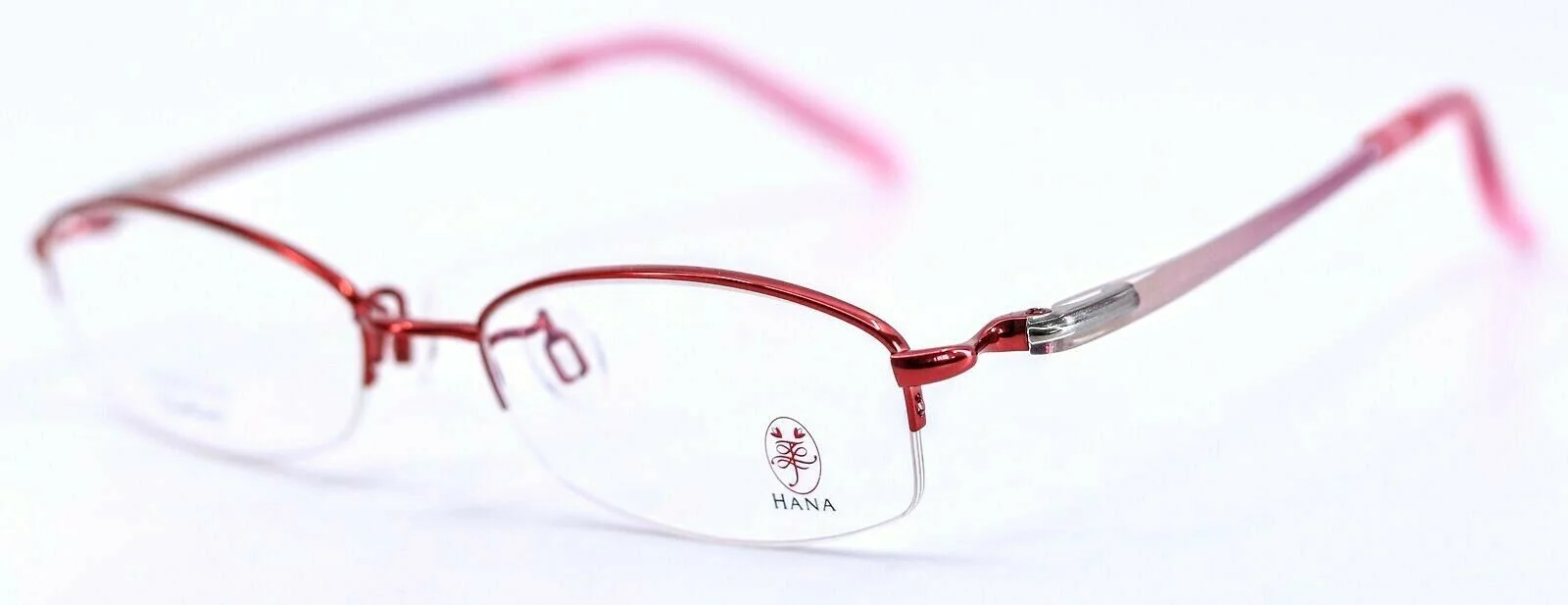 HANA By Charmant AA3864 Asian Fit RE Red Titanium Womens Eyeglasses 50-17-135 2