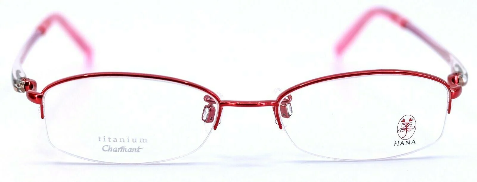 HANA By Charmant AA3864 Asian Fit RE Red Titanium Womens Eyeglasses 50-17-135 4