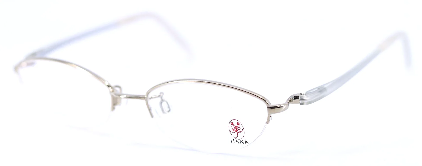 HANA By Charmant Asian Fit AA3869 WP Silver Oval Womens Eyeglasses 50-17-135