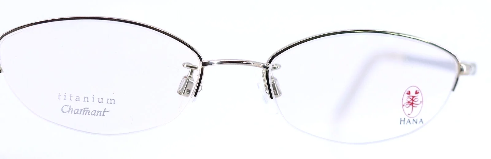 HANA By Charmant Asian Fit AA3869 WP Silver Oval Womens Eyeglasses 50-17-135 2