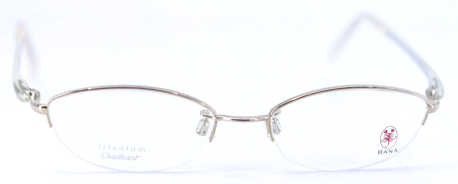 HANA By Charmant Asian Fit AA3869 WP Silver Oval Womens Eyeglasses 50-17-135 3