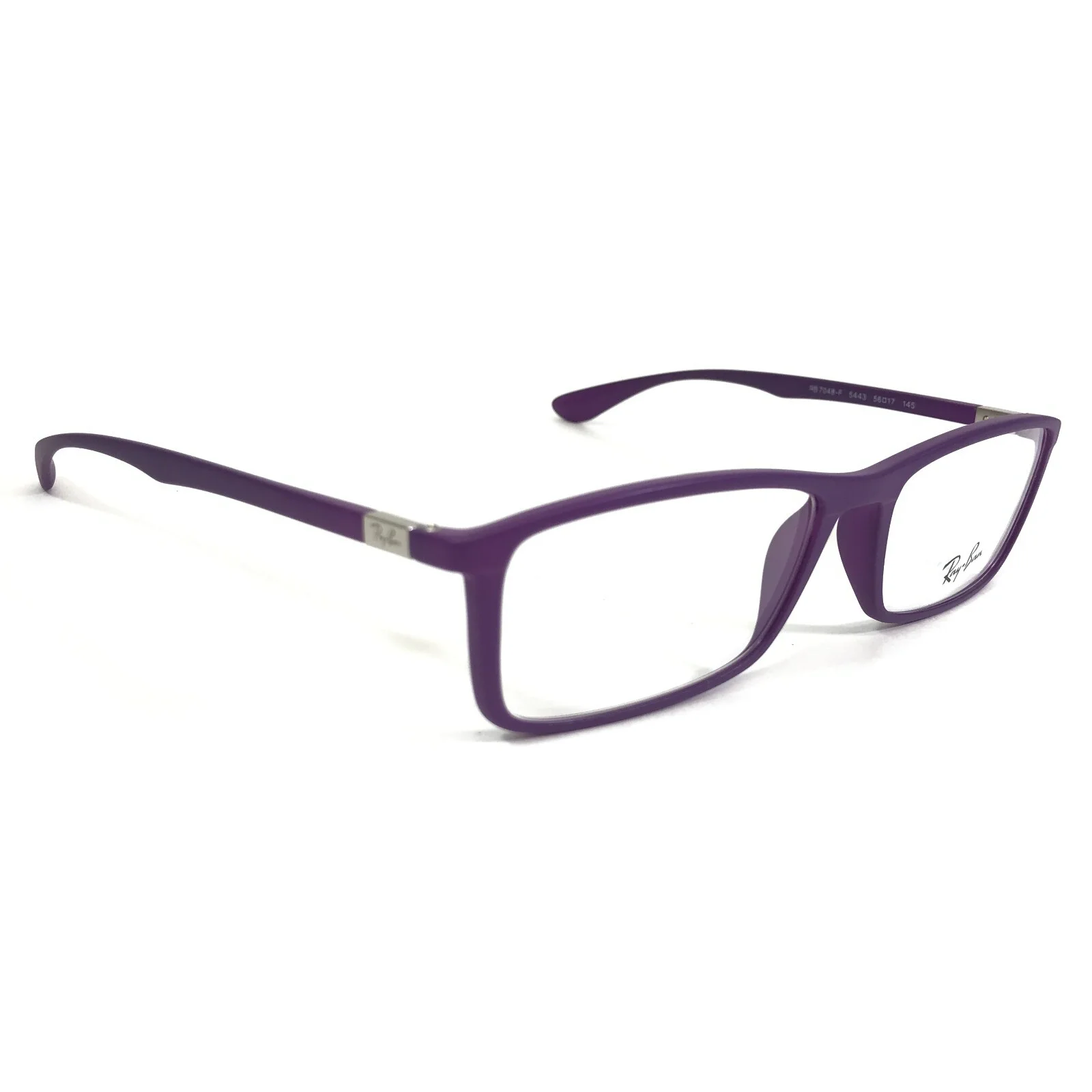 Ray-Ban Eyeglasses Frames RB7048-F 5443 Matte Purple Silver Asian Fit 56-17-145 2