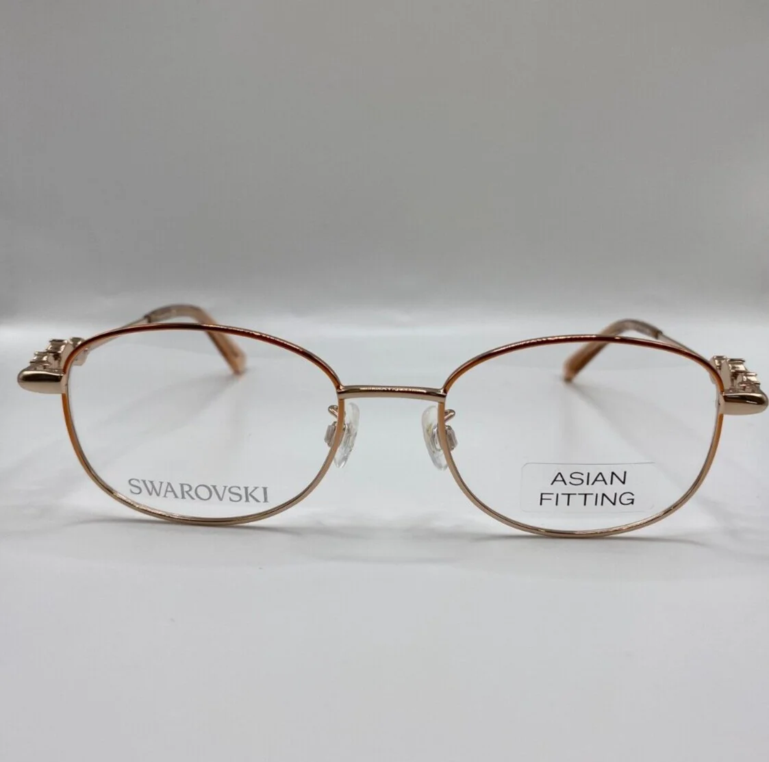 Swarovski SK 5465-D 044 Gold Bronze Metal Eyeglasses Frame 50-18-145 Asian Fit